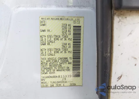 2013 Nissan Xterra X from USA, damaged, VIN 5N1AN0NU8DN815939